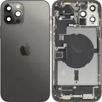 Capac Baterie Apple iPhone 12 Pro Max, Cu Carcasa Mijloc, Full Parts, Gri (Graphite), Swap