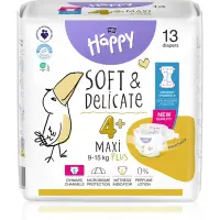 BELLA Baby Happy Soft&Delicate scutece de unică folosință cu canale Maxi Plus 9-15 kg 13 buc