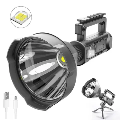 Lanterna de Mana W591 cu TREPIED putere 1000W LED foarte puternic P90 dunctie de Baterie Externa XL