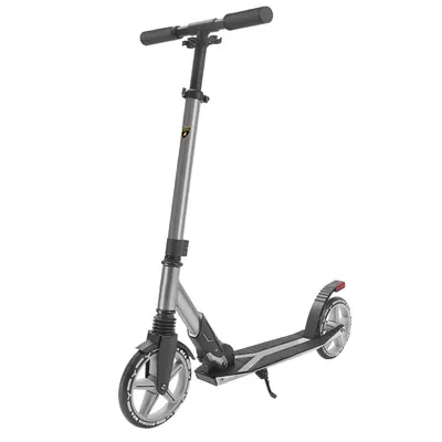 Trotineta pliabila cu suspensie, cric si lumina de frana pe spate, Kick'n Roll, Lamborghini L2-200, Gri
