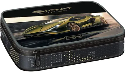 Penar școlar Ars Una Lamborghini - Sian FKP 37, 1 fermoar pe 2 niveluri