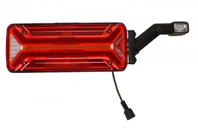 Stop spate dreapta ECOLED II (LED, 10 30V, cu intermitent, cu far de ceata, lumina de marsarier, cu stop, lumina de parcare, reflector triunghiular, cu lampa cu brat prelungitor, indicator dinamic, co