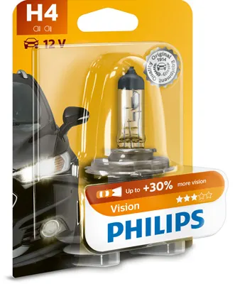 Bec Far H4 P43T 60 55W 12V Vision (Blister) Philips
