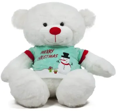 Jucărie de pluș Amek Toys - Ursuleț cu bluză de Crăciun, 30 cm