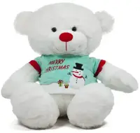 Jucărie de pluș Amek Toys - Ursuleț cu bluză de Crăciun, 30 cm