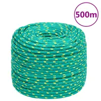 vidaXL Frânghie de barcă, verde, 10 mm, 500 m, polipropilenă