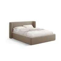 Pat matrimonial maro deschis tapițat cu spațiu de depozitare cu somieră 180x200 cm Jason – Windsor & Co Sofas
