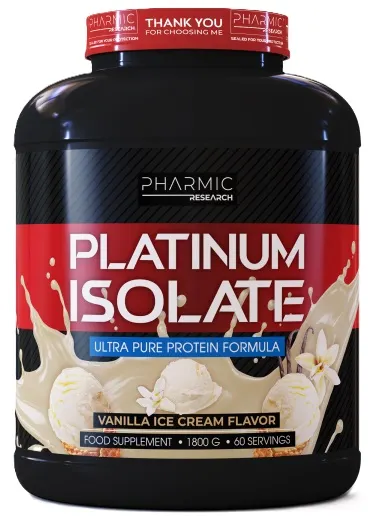 Platinum Isolate, înghețată de vanilie, 1800 g, Pharmic Research