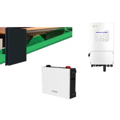 Pachet fotovoltaic 5kW monofazat cu invertor hybrid, panouri si baterie de stocare Dyness Powerbox G2