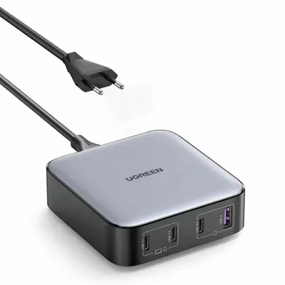 Incarcator Statie UGREEN CD328, 100W, 3A, 1 x USB-A - 3 x USB-C, Gri