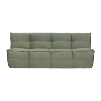 Canapea verde cu tapițerie din catifea 204 cm Cluster – vtwonen