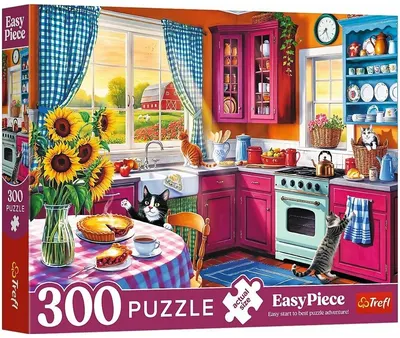 Puzzle Trefl din 300 XXL piese - Dimineață în bucătărie