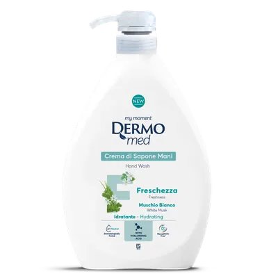Dispenser Sapun lichid crema cu mosc alb, 1000ml, Dermomed