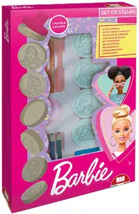 Set de ștampile Multiprint Barbie - 8 buc., cu mâner
