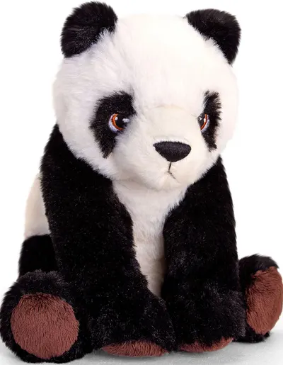 Jucarie ecologica de plus Keel Toys Keeleco - Panda, 18 cm