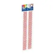 Accesorii creatie - diamante dantela plastic, roz pal, 30cm, autoadezive, blister 2 buc, Fiorello, GR-DS081-3 / 170-2463