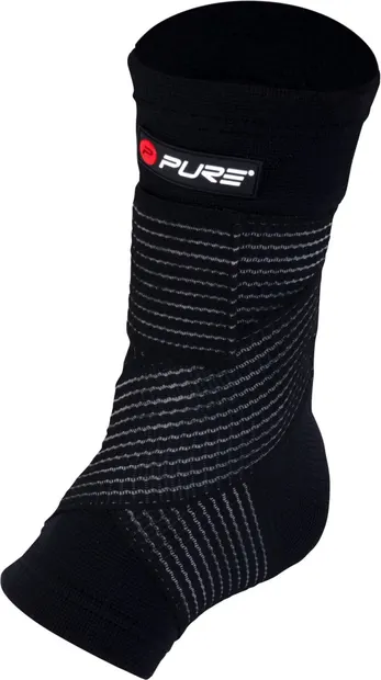 Orteză pentru Gleznă Tricotat Pure 2 Improve – Mărimea XL | Negru | Bandă Elastică cu Velcro