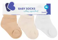Ciorapi de vara pentru bebelusi KikkaBoo - 2-3 ani, 3 buc, Beige