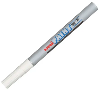 Marker permanent Uniball pe baza de ulei – Argintiu, 0.8 mm