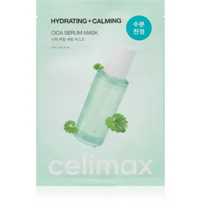 celimax The Real Cica mască intensă cu hidrogel pentru netezirea pielii 27 ml