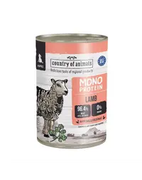 COUNTRY OF ANIMALS hrană umedă monoproteică cu miel pentru căței 400 g