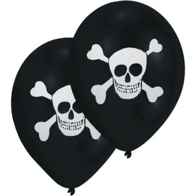 Baloane latex pirat cranii 8 buc 26 cm