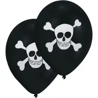 Baloane latex pirat cranii 8 buc 26 cm