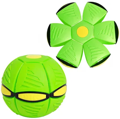 Minge Zburatoare Transformabila in Disc Frisbee 2 moduri de joaca 23 cm VERDE