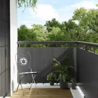 vidaXL Paravan pentru balcon, antracit, 1000x90 cm, poliratan