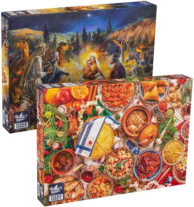 Set de Crăciun Black Sea 2 puzzle-uri x 1000 de piese