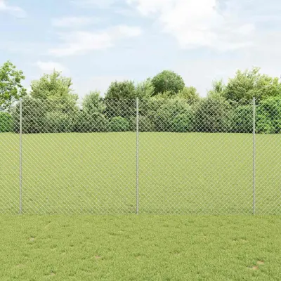 vidaXL Gard de sarma cu stalp 10 x 1,6 m Oțel Galvanizat Argintiu
