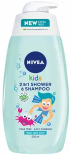 Nivea Kids Gel de duș și șampon pentru copii, 2 în 1, 500 ml