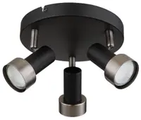 Spot Rabalux - Konrad 73013, IP20, GU10, 3 x 50W, 230V, negru mat