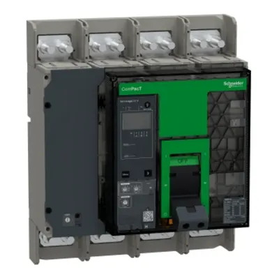 Intreruptor automat, ComPacT NS800H, 70kA la 415VAC, 4P, fix, cu operare manuala, echipat cu unitate de declansare MicroLogic 2.0A, 800A