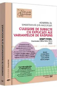Admiterea in magistratura si in avocatura. Drept penal