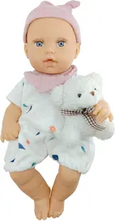 Păpuşă Moni Toys - Cu pălărie roz și accesorii, 30 cm