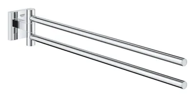 Bara prosop Grohe Start Cube 40976000, 440 mm, 2 suporti, pivotanta, montare pe perete, fixare ascunsa, Crom