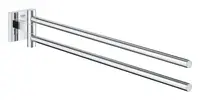 Bara prosop Grohe Start Cube 40976000, 440 mm, 2 suporti, pivotanta, montare pe perete, fixare ascunsa, Crom