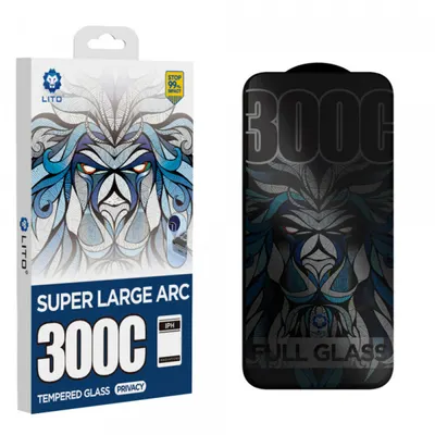 Folie de protectie Ecran Privacy Lito D+ Max 300C pentru Apple iPhone 17 Pro, Sticla Securizata, Full Glue