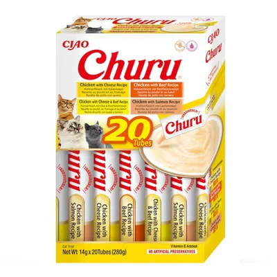 Recompense pentru pisici Churu cu pui vita 20 tubes