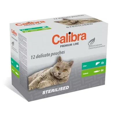 Hrana umeda pisici, Calibra Cat Pouch Premium Adult Sterilized Multipack, 12x100 g