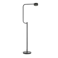 Lampadar negru LED cu intensitate reglabilă cu abajur din metal (înălțime 130 cm) Hugo – Markslöjd