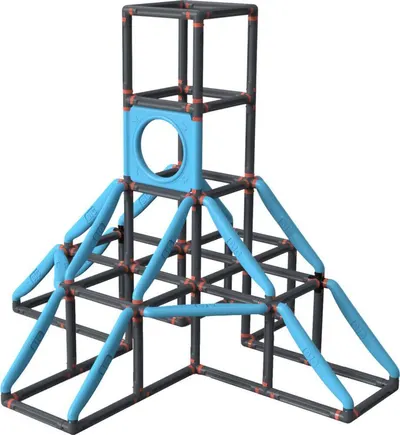 Turn de cățărat pentru copii BIG Kraxxl - The Giant, 4 niveluri