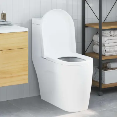 vidaXL Capacul de toaletă Alb 48 x 36,5 x 4,5 cm Polipropilenă