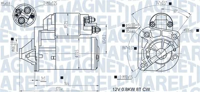 Electromotor (12v, 0,8kw) Potrivit Dacia Logan, Logan Express, Sandero; Renault Kangoo Express, Kangoo Ii 1.4 1.4lpg 1.6 02.08