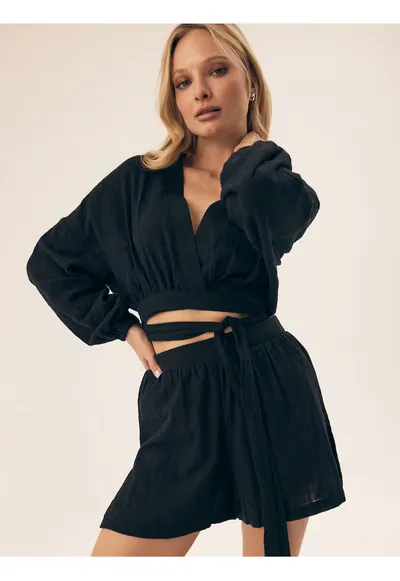 Pantaloni scurti Seaside negru - Negru