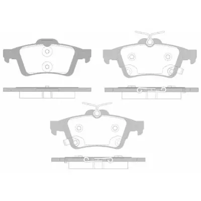 Set placute frana, frana disc REMSA 0842.12