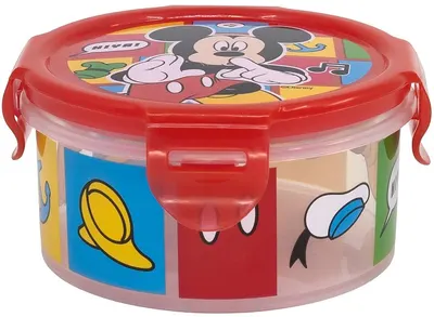 Cutie rotundă pentru alimente Stor Mickey Mouse - Better Together, 270 ml