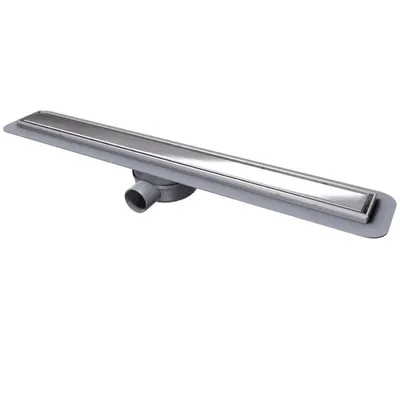 Rigola dus faiantabila Kessel Linearis Compact, 75 cm, cu sifon integrat si capac otel inox