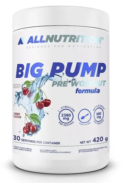 Big Pump Pre-Workout, cireșe, 420 g, AllNutrition